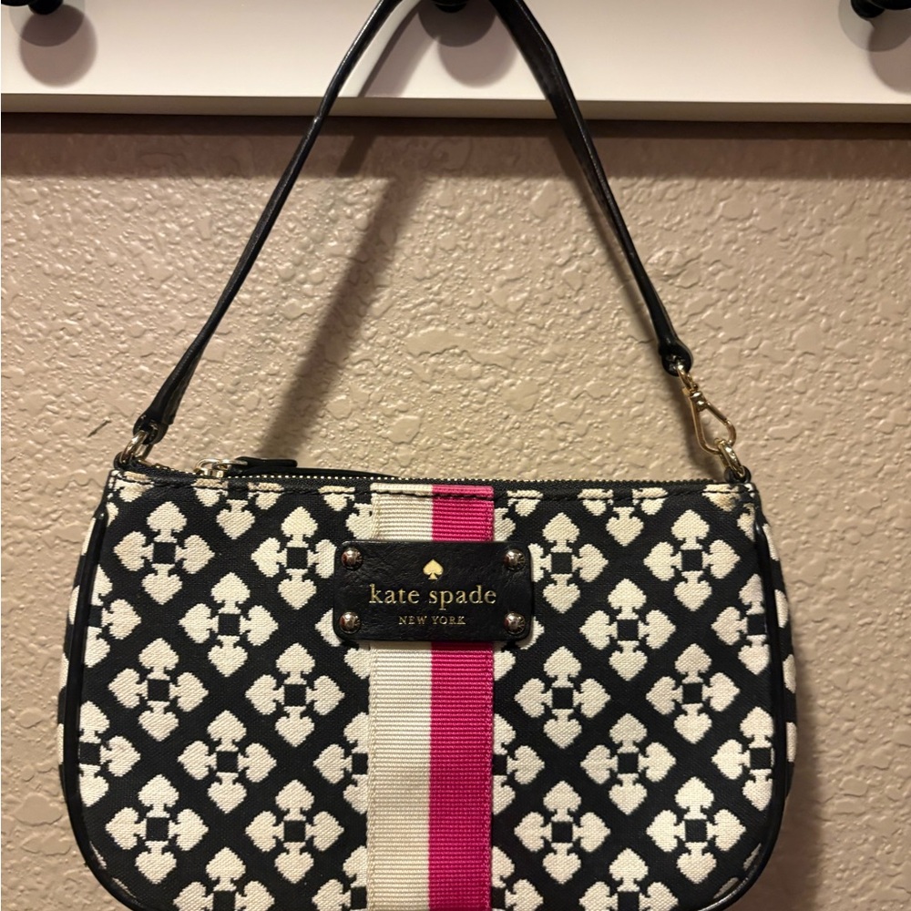 KATE SPADE NEW YORK Y2K Canvas Logo MINI Bag Wristlet With Matching Wallet